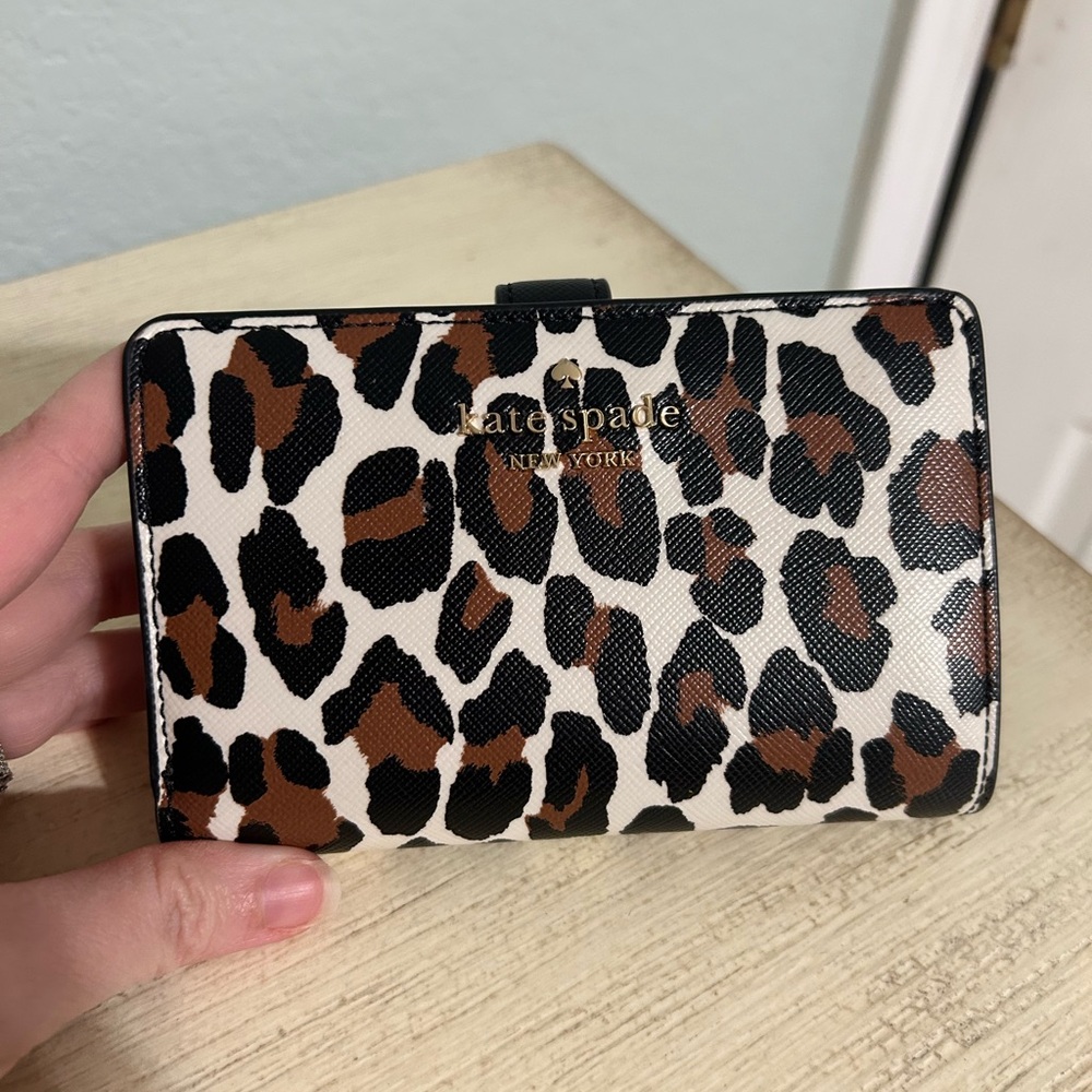 kate spade Leopard Print Tote in Brown, Black & White - Picture 9 of 10